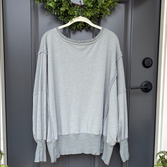 Free people NWOT Gray Sweatshirt with Goat Graphic - Picture 5 of 5